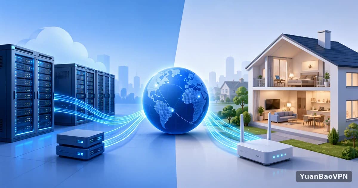 元宝VPN · 数据中心 IP 和住宅 IP 有什么区别?来源、稳定性与选择时要看的几点