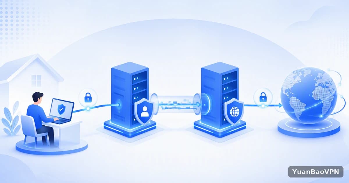 元宝VPN · VPN 多跳(Multi-hop)是什么?双重 VPN 提升了什么,又多付出了什么