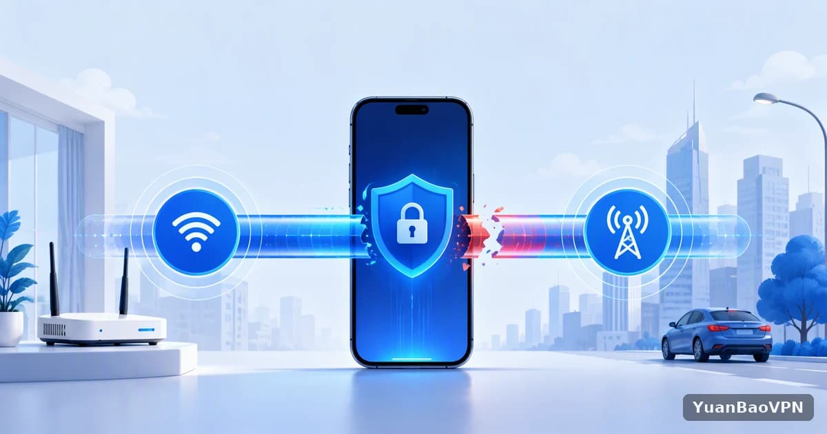 元宝VPN · 手机切换 Wi-Fi 和蜂窝网络时 VPN 为什么会断?原理、不同协议的表现与减少断连的方法